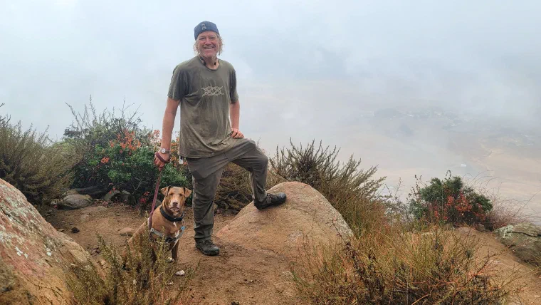 Ben and Rhys at the top of Bishop Peak