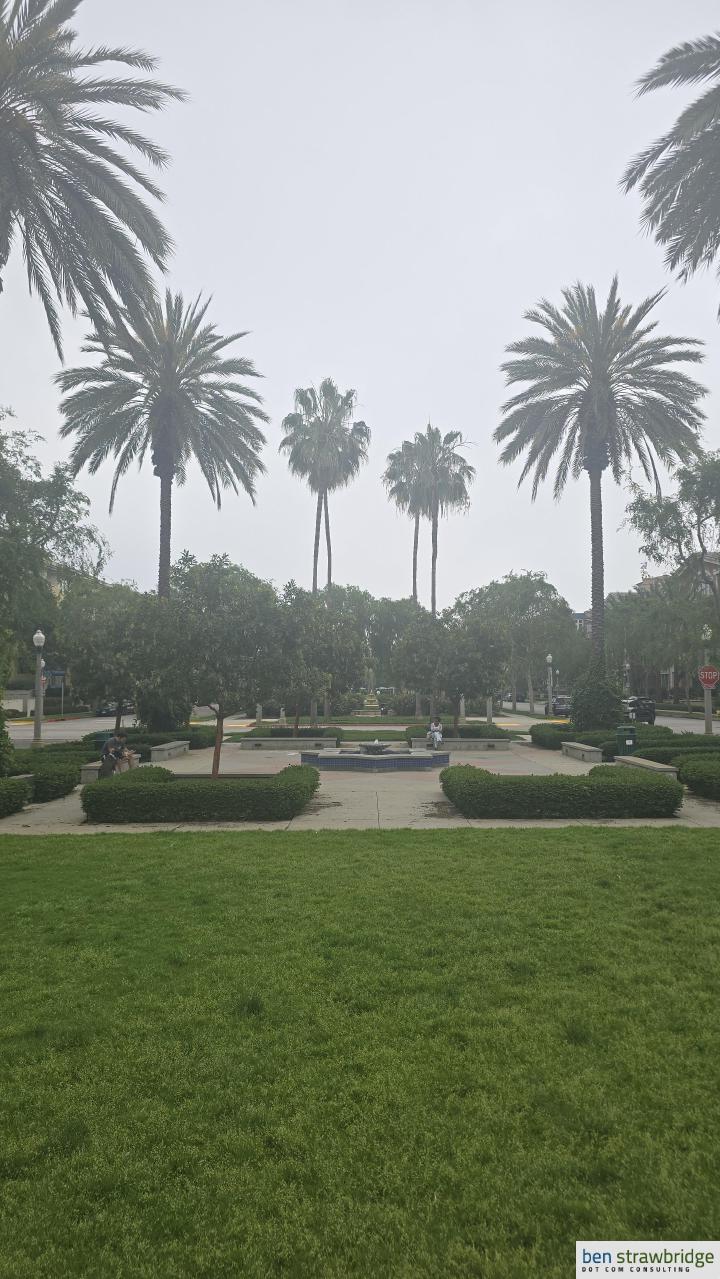 Crescent Park, ringed by apartment towers on all sides