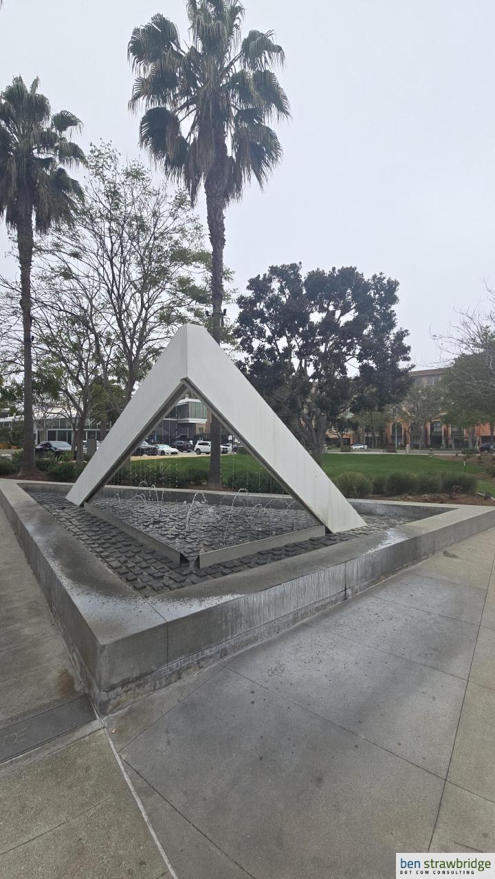 Bronze relief map of Playa Vista, embedded in Hammock Lane