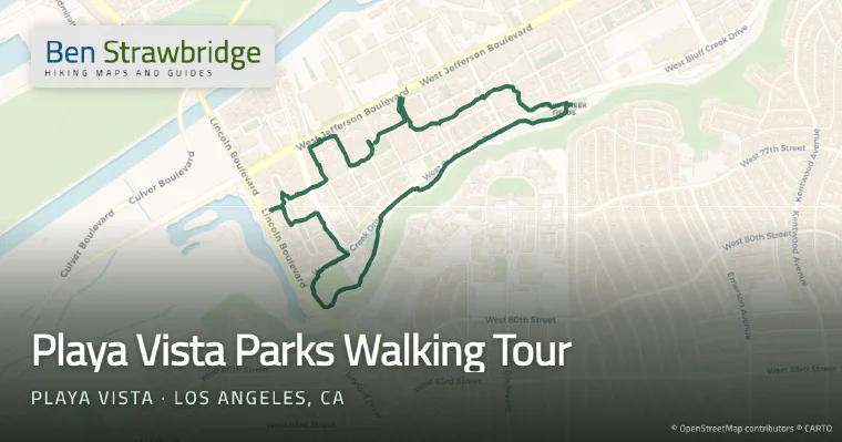 Playa Vista Parks Walking Tour — A Self-Guided Dog-Friendly Loop trail map